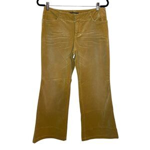 Express‎ Stretch Womens Pants Tan Velvet Flare Hem Khaki Jeans Size 5/6 Boho
